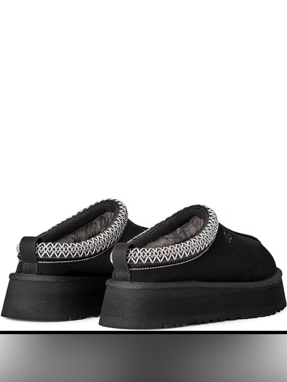 UGG Tazz Black Suede Slip-On Platform Clog size 7 - Picture 4 of 6